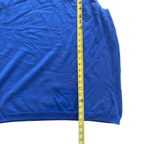 Talbots Plus Womens Blue Sleeveless Knit Tank Top 3X Rayon Blend - Picture 3 of 7